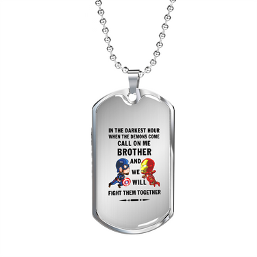 To My Brother dog tag